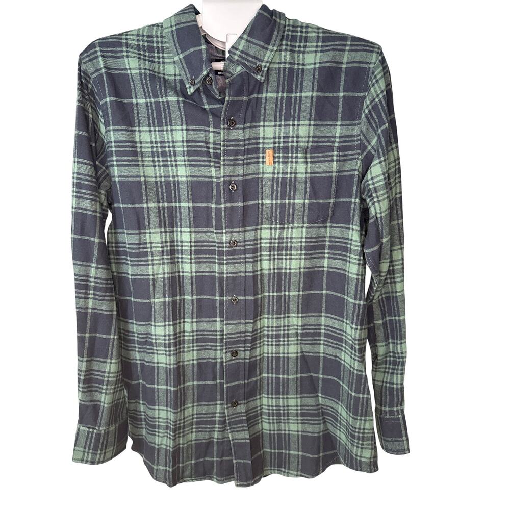 Chaps Blue and black plaid button up Flannel Size Medium